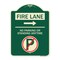 Signmission Fire Lane No Parking or Standing Anytime Heavy-Gauge Aluminum Sign, 24" x 18", G-1824-24007 A-DES-G-1824-24007 - alternate 1